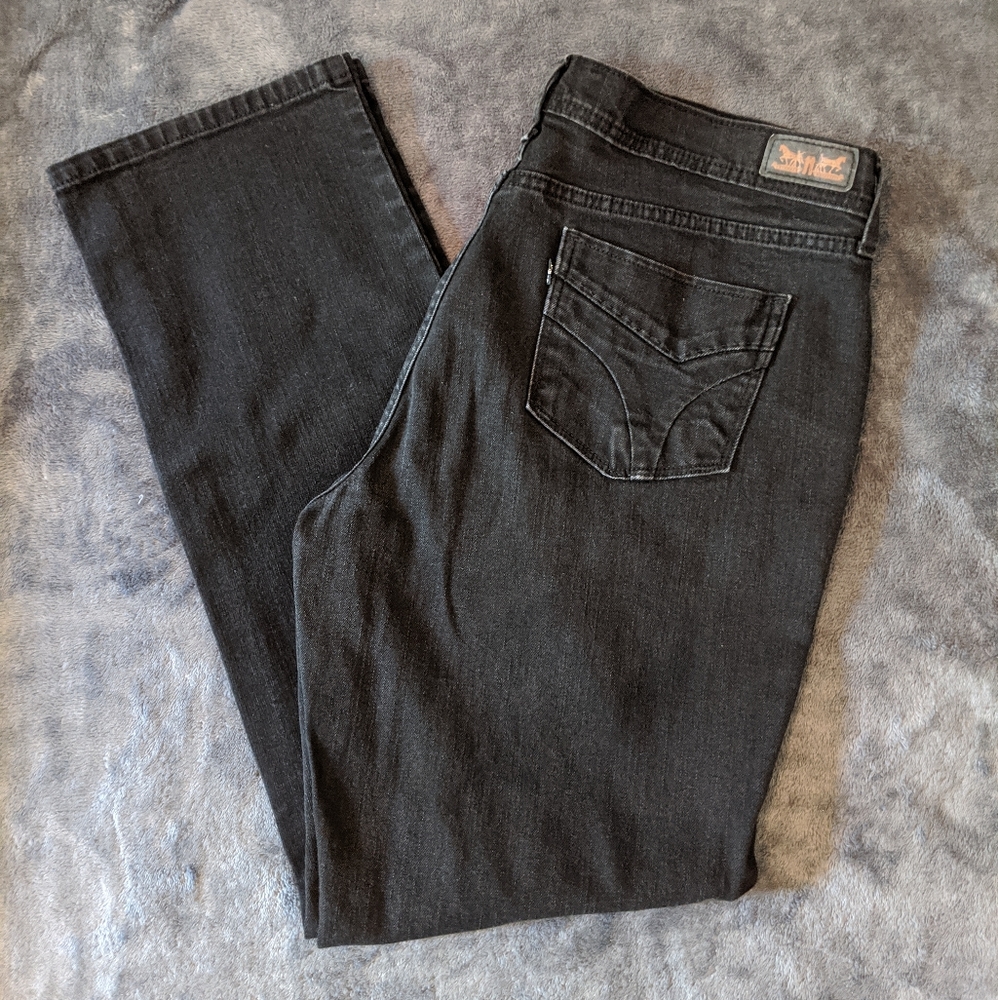 Levi's Black 505 Straight Leg Mid Rise sz 16L